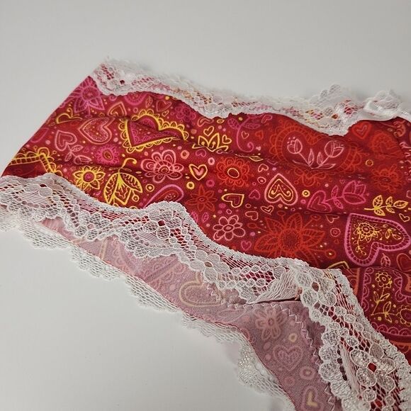 3 Splendies Cheeky Womens 1X Underwear Panties Sheer Lace Hearts Sexy NWT - Picture 7 of 13